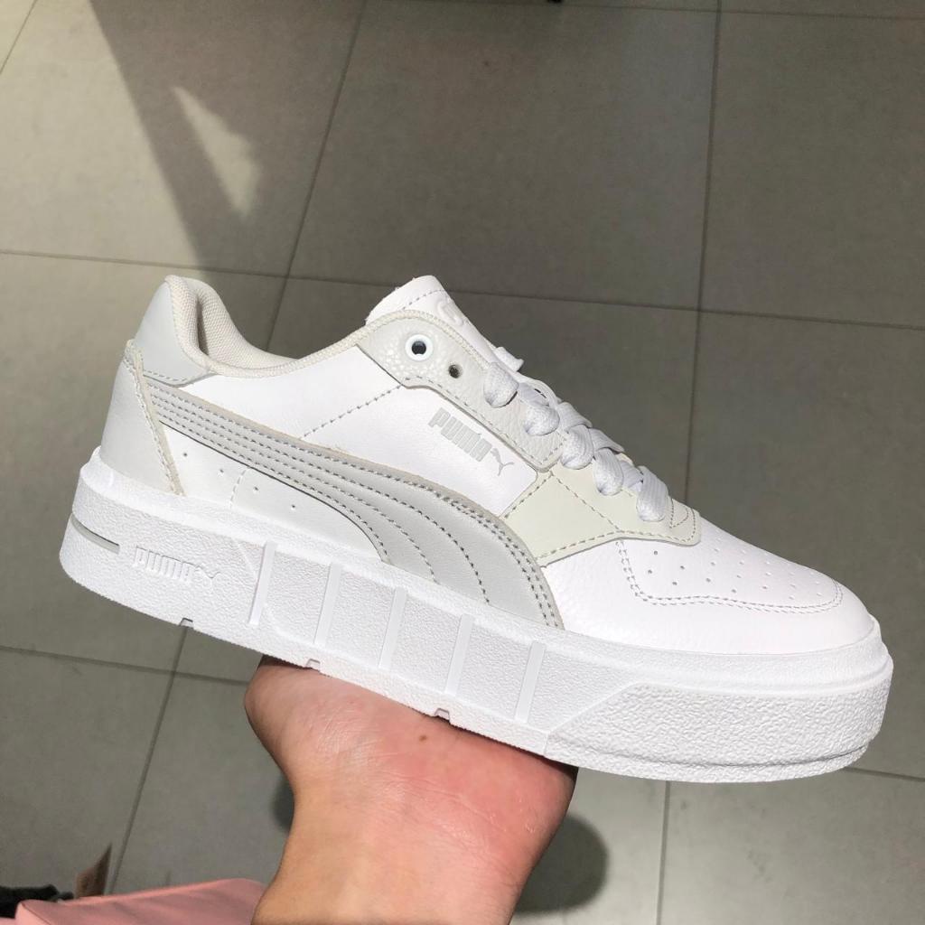 Puma Sepatu Sneakers Kasual Wanita Cali Court Lth Wns White-Cool 393802 08