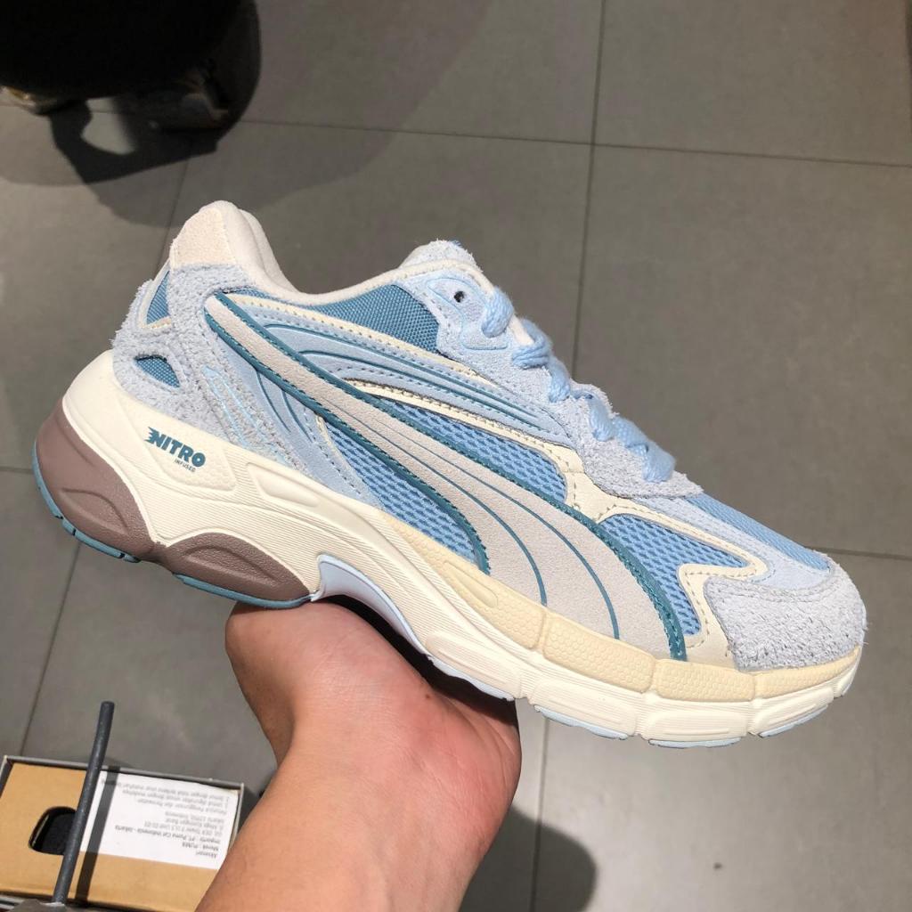 Puma Sepatu Sneakers Kasual Teveris Nitro Pastel Silver Sky- Whi 396864 01