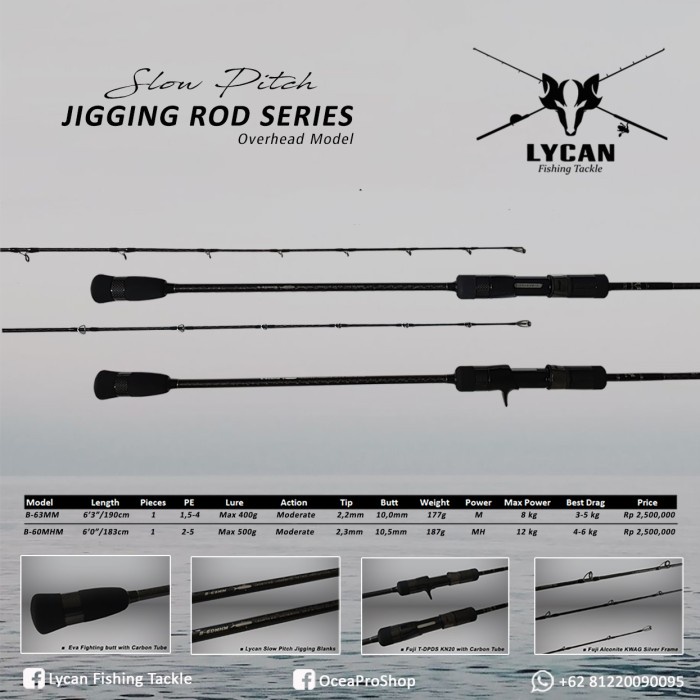 LYCAN SLOW PITCH JIGGING OVERHEAD MODEL KODE 904