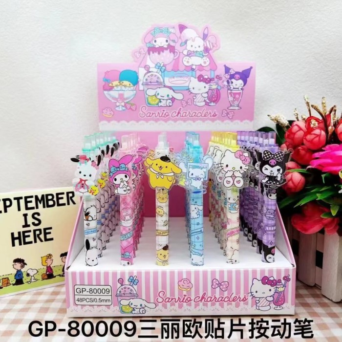 

BARANG TERLARIS PAKET USAHA PULPEN AKRILIK SANRIO INK PEN POKEMON PEN CETEK ( 48PIS) COD