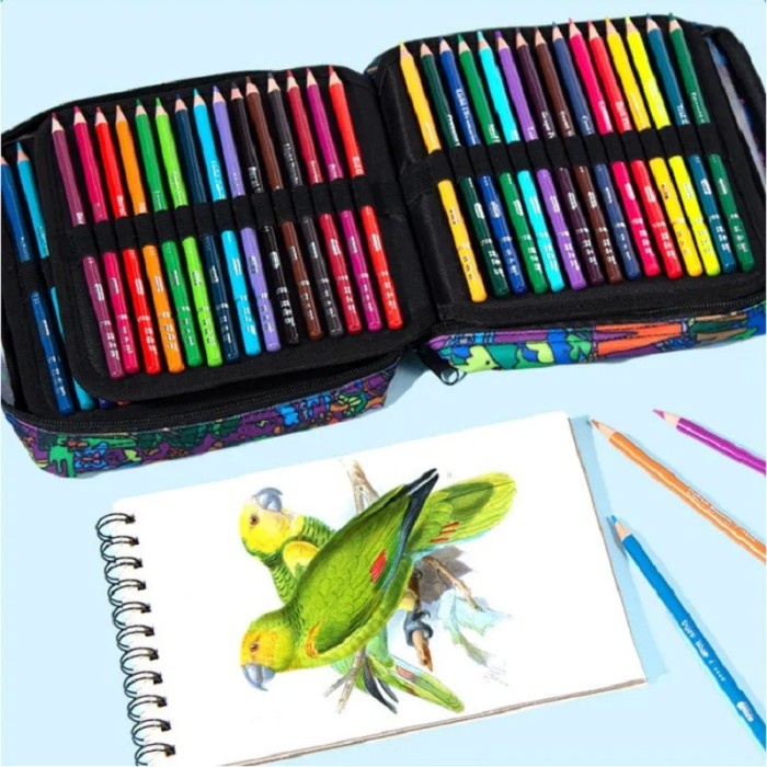 

READY H & B PENSIL WARNA 72 & 120 DENGAN TAS / H & B OILY PENCILS ZIPPER BAG PACKING AMAN