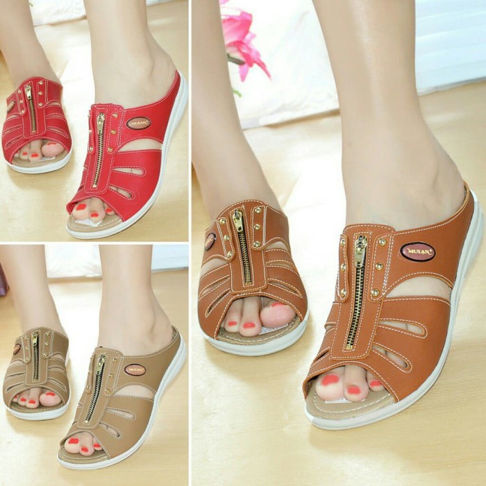 KODE A Sandal Wanita Casual Bakpau Mulan 1693