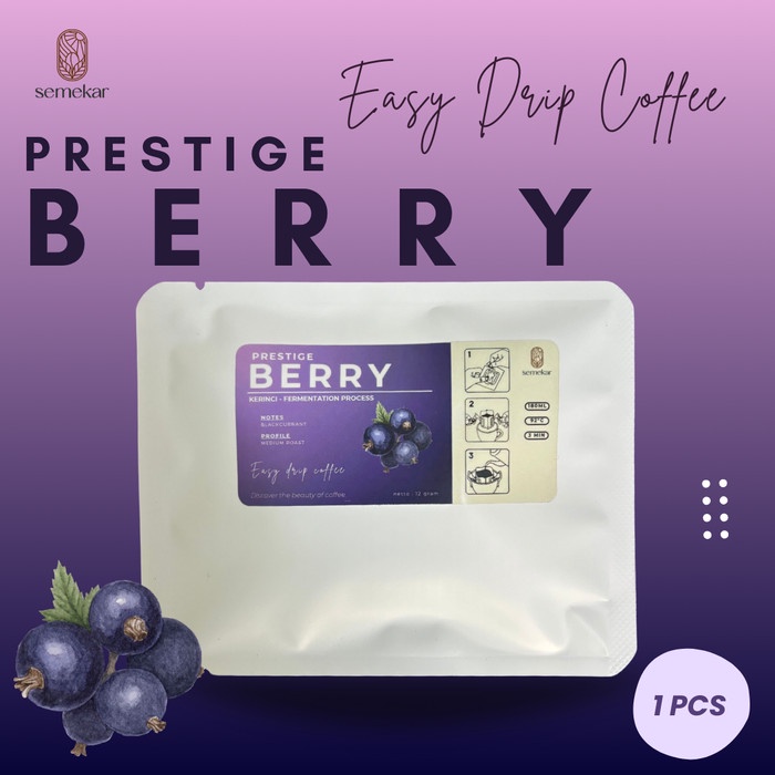 

Drip Bag Coffee Berry Prestige Coffee Natural Anaerob Kopi Semekar Exclusive Premium