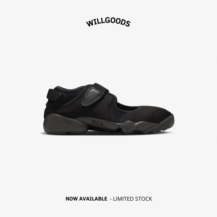 BEST SELLER Nike Air Rift Triple Black Women Original Resmi BNIB