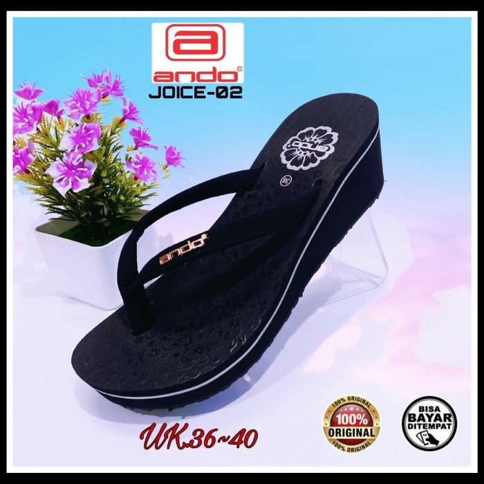 BEST SELLER SENDAL HAK JEPIT WANITA SANDAL ANDO JOICE WEDGES SIZE.36-40 ORI MURAH