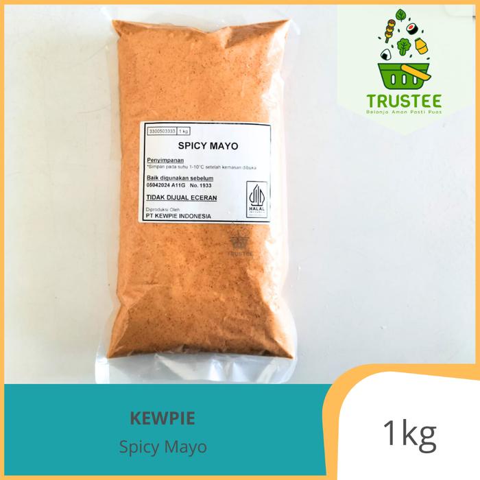

terbaru !!! kewpie spicy mayo / mayonais / mayonnaise pedas halal 1kg ready
