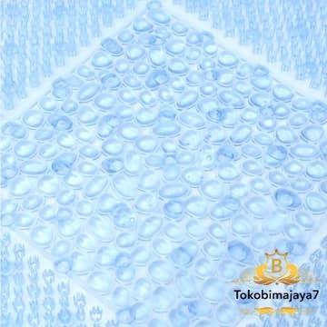 keset anti slip dalam kamar mandi atau di bawah shower - biru