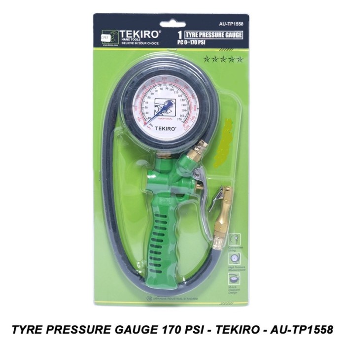 Tyre Pressure Gauge 170 Psi - Tekiro - Au-Tp1558