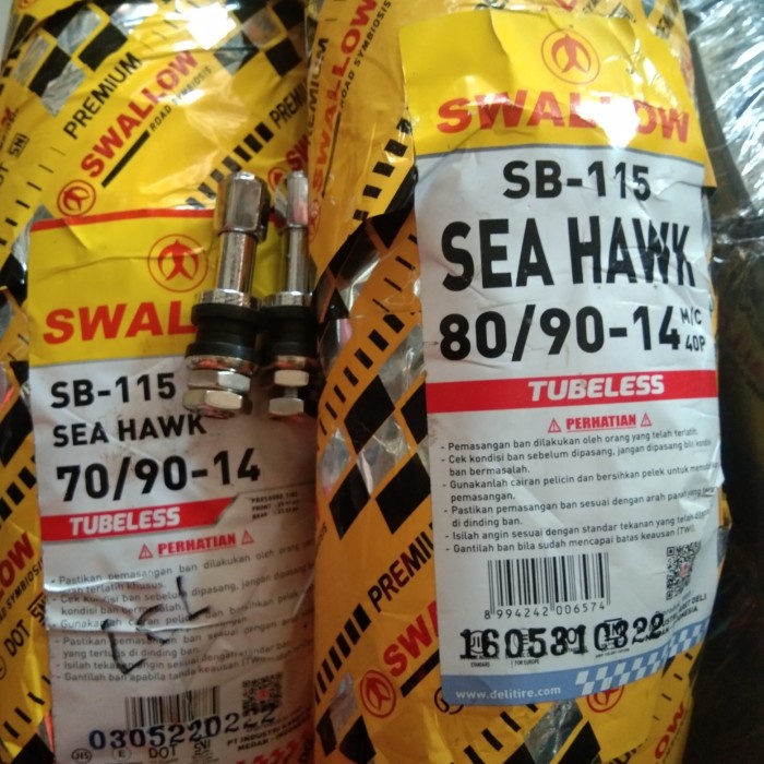 Sepasang Ban Luar Tubles 70/90/14 Sama 80/90/14 Ring 14 Motor Matic