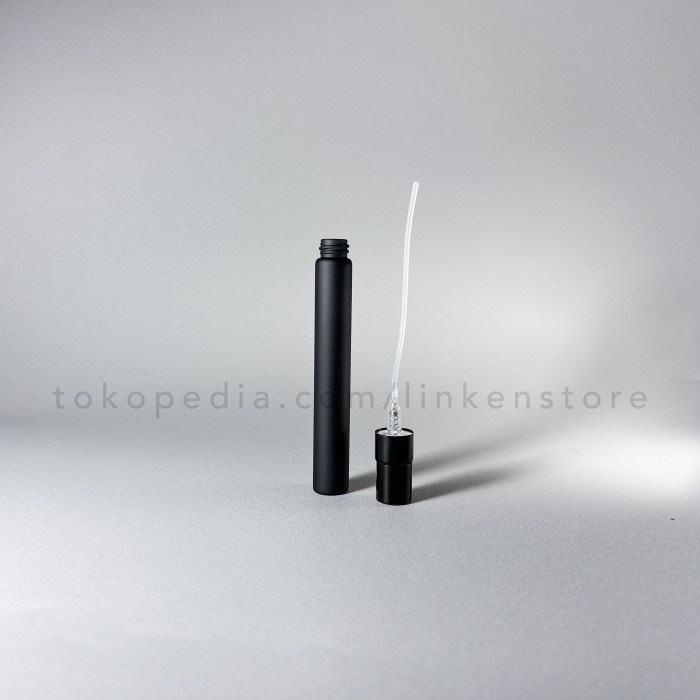 BOTOL SPRAY 10ML KACA HITAM DOFF TUTUP METAL / ALUMINIUM PARFUM