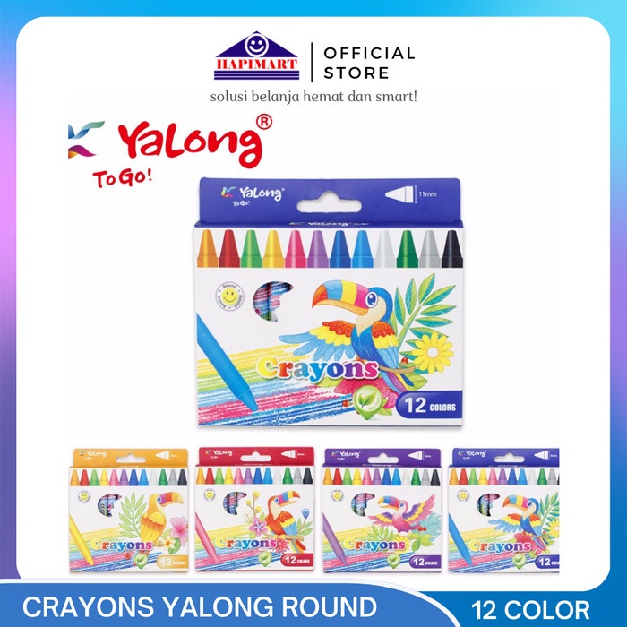 

Crayon Set Art Round Yalong Krayon Pencil Warna Bulat Non Toxic 3th+