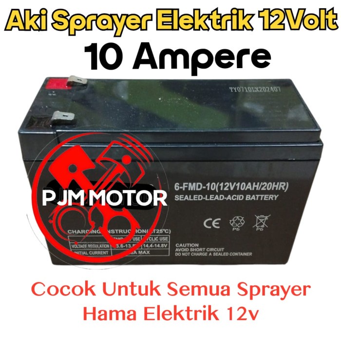 AKI baterai bateray mesin pompa hama sprayer gendong elektrik 16L