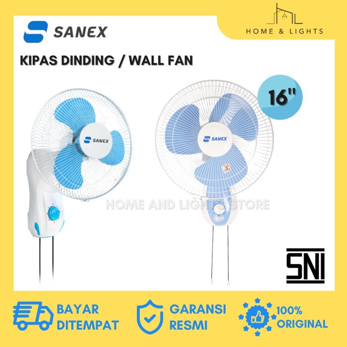 Lintang Elektrik - Kipas Angin Dinding Sanex Wall Fan 16"