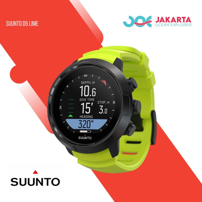 TERLARIS SUUNTO D5 LIME DIVE COMPUTER / DIVECOM / SMART WATCH / SCUBA DIVING