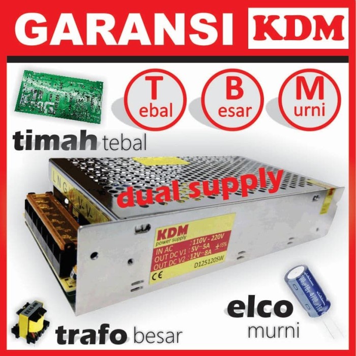 Power supply dual 12V 5V