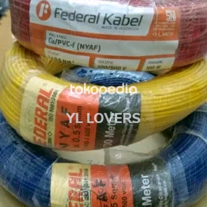 kabel nyaf 0.75 federal/kabel serabut 1x 0.75/kabel federal nyaf 0.75