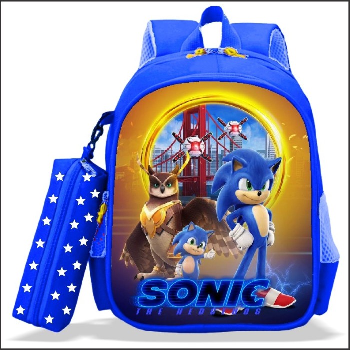 

DISKON Tas Ransel Sekolah Anak Sonic the hedhehog (2in1 bonus tempat pensil)