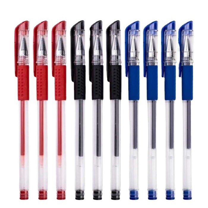 

TERJAMIN MOHL0705 Pena Isi 100 Pcs Gel Mimi 0.5mm Pulpen Internasional Balpoin Biru Hitam Merah