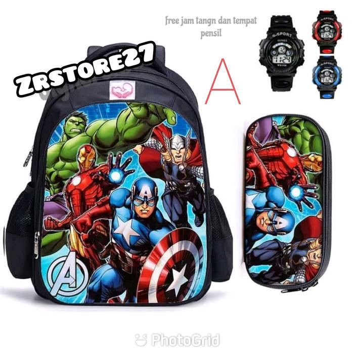 

PROMO TAS RANSEL SEKOLAH ANAK LAKI LAKI TEMPAT PENSIL JAM Fashion