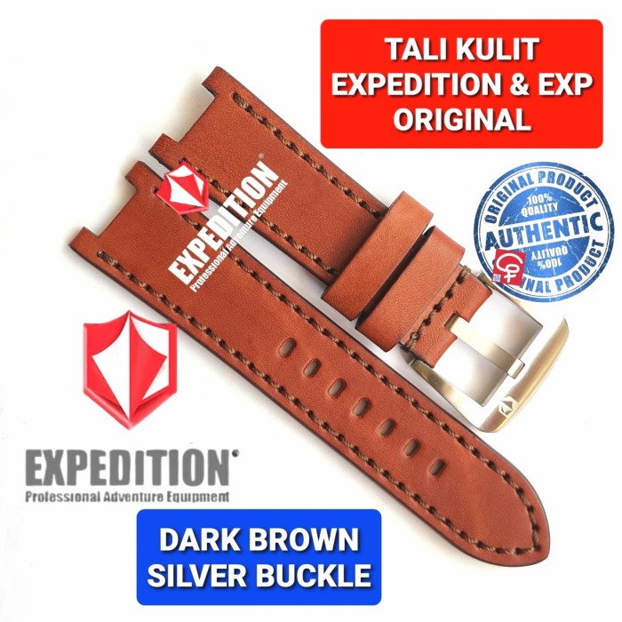 Tebaru TALI JAM TANGAN EXPEDITION E6756 E 6756 ORIGINAL LEATHER STRAP WATCH Berkualitas