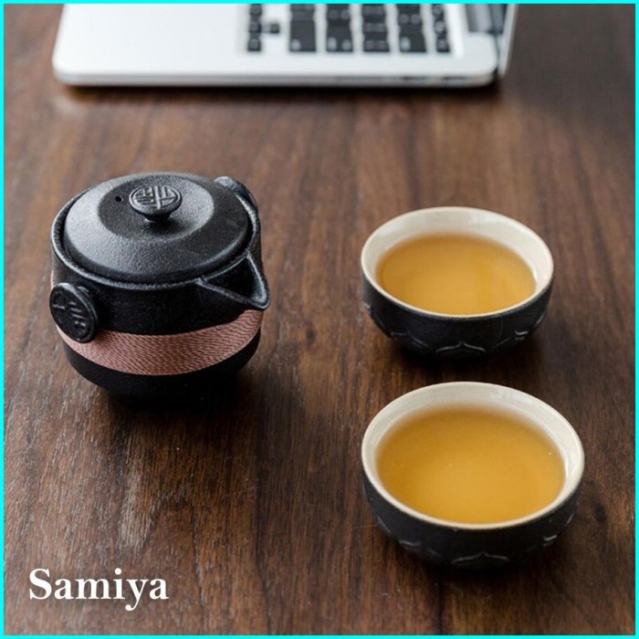 TERBARU teko teh set jepang portable black clasic japanese teapot set oshin tr BISA GOSEND