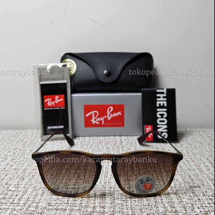 Rayban Chris RB4187 865/T5 54 Tortoise Gradient Brown Original