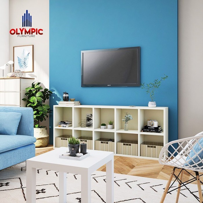 Rak Buku Rak Serbaguna Lynel Olympic 10 Kotak