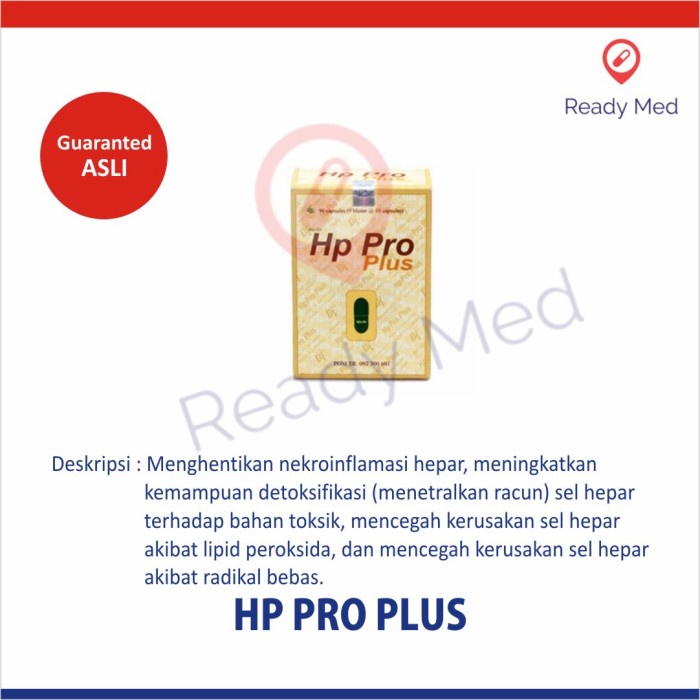 HP PRO Plus obat meningkatkan fungsi hati isi 10kapsul