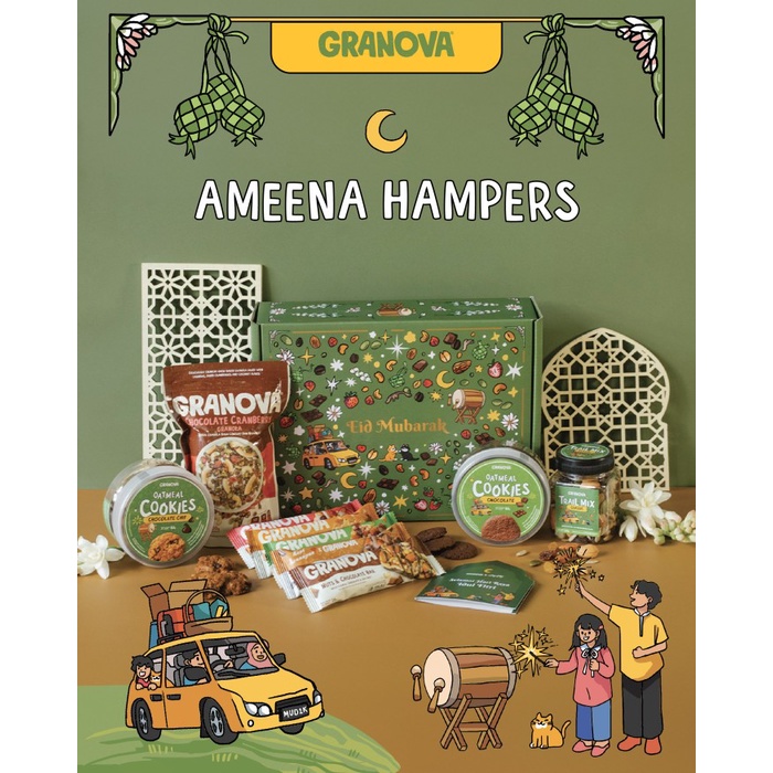 

Ameena Box Granova Lebaran Hampers Gift Box Parcel Idul Fitri