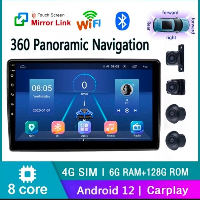 Terlaris Head Unit Android Kamera 360