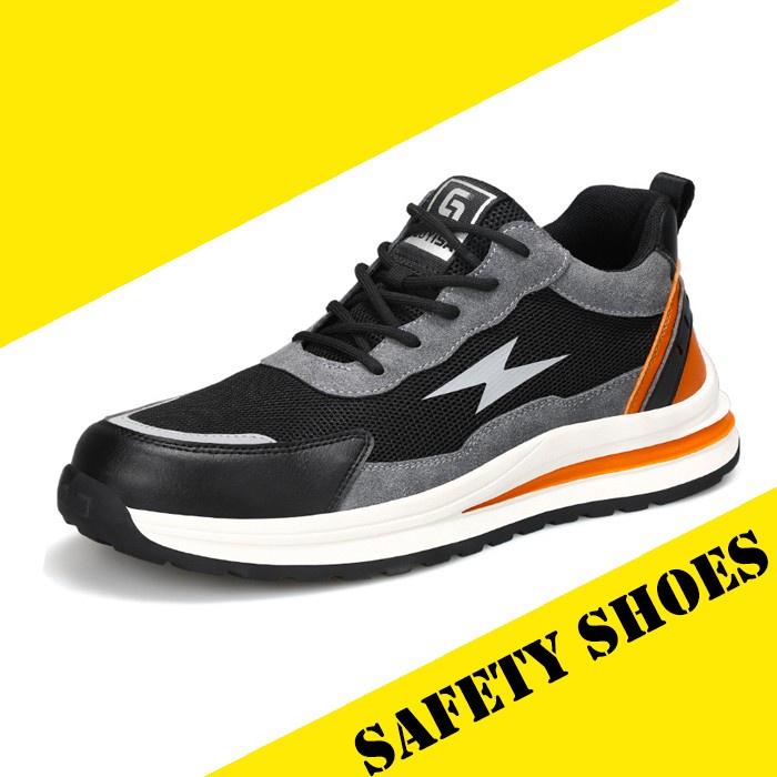 Sepatu Safety Anti Paku Ujung Besi Sporty Safety Shoes Import