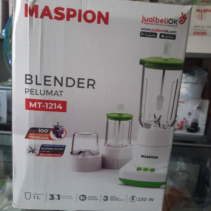 ] MASPION BLENDER 3 IN 1 MT1214 GELA S KACA + BUMBU KERING + BUMBU BASAH