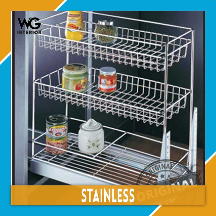 Rak Bumbu Tarik Stainless Winston WW 004 C