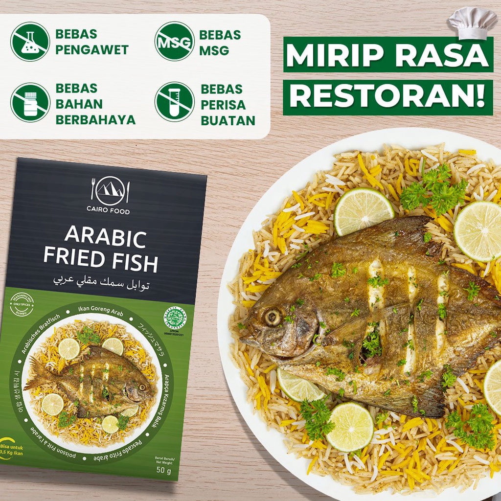 

Bumbu Ikan Goreng Arab Premium Untuk Profesional - Cairo Food