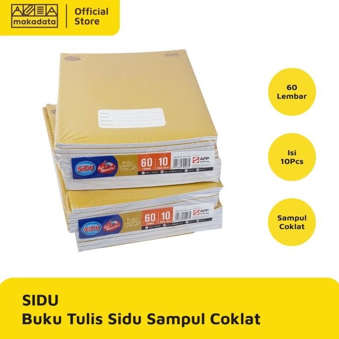 

Buku Tulis Sidu 60 Lembar Kraft Cover / Sampul Coklat