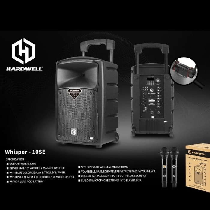 Sale Speaker Aktif Portable Hardwel Whisper Se 10 Inch Wireless Ori Garansi