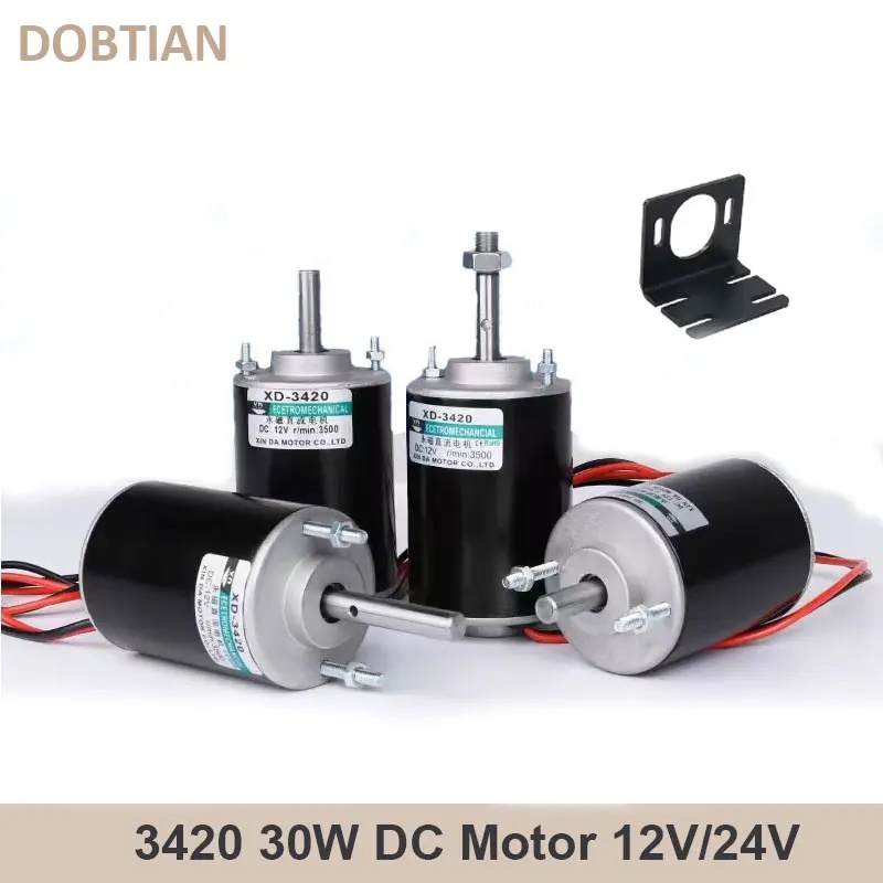 ROD XD-3420 Permanent Magnet DC Motor 12V/24V 3500/7000rpm Universal Adjustable Reversing Motor DC S
