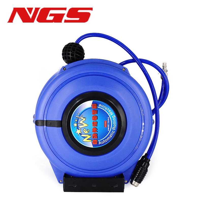 ROD Wall Mount Pneumatic Compressor Automatic Compressed Air Hose Reel Retractable Telescopic PU 8*5