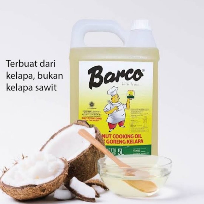 

TERLARIS minyak goreng kelapa - coconut cooking oil barco - 5 liter