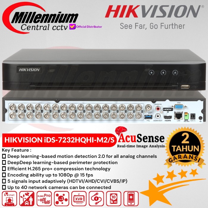 Dvr Hikvision 32 Channel Ids-7232Hqhi-M2/S