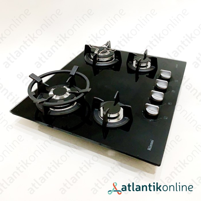 KOMPOR GAS TANAM BUILT-IN GAS HOB 4 TUNGKU RINNAI RB-64G RB64G