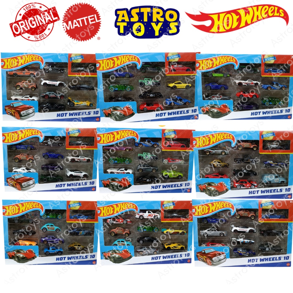 PROMO Hot Wheels Gift Pack 1 paket Isi 10 Original - Mainan Diecast Set Metal Mobil Hotwheels