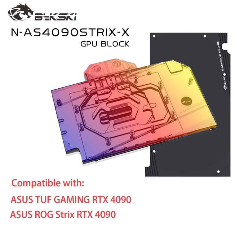 QCOOL GPU Block Use for ASUS TUF GAMING RTX 4090 / RTX4090 ROG Strix Video Card Water Cooling /Radia
