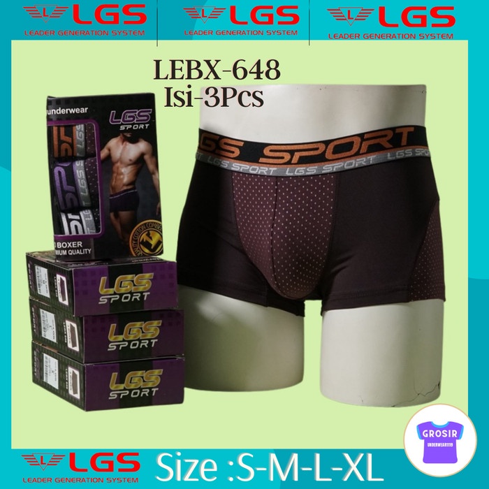 Celana Dalam Boxer Pria Lgs Sport 648 Isi-3