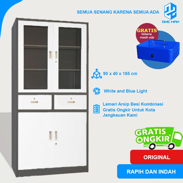 

Lemari Arsip Besi Filling Cabinet Termurah - Kombinasi Swing Dan Laci