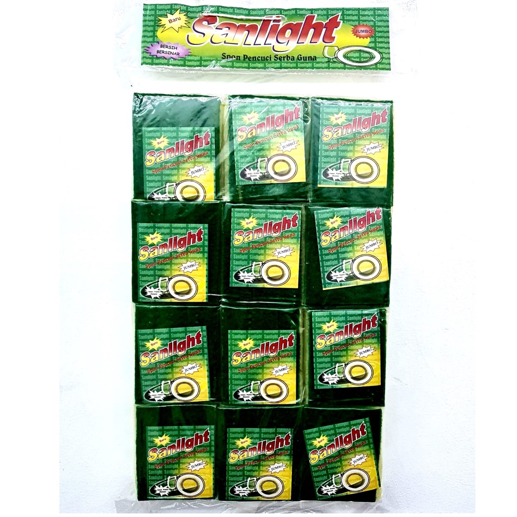 Spons Cuci Piring Sanlight Spon Piring Renceng Isi 24 Pcs