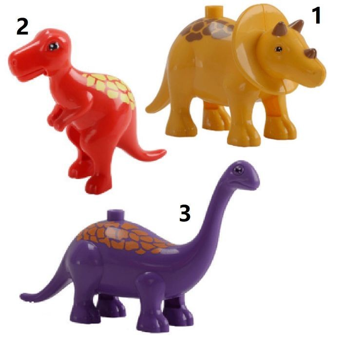 Barney Dino Triceratops T Rex Brachiosaurus Action Figure Mini Duplo