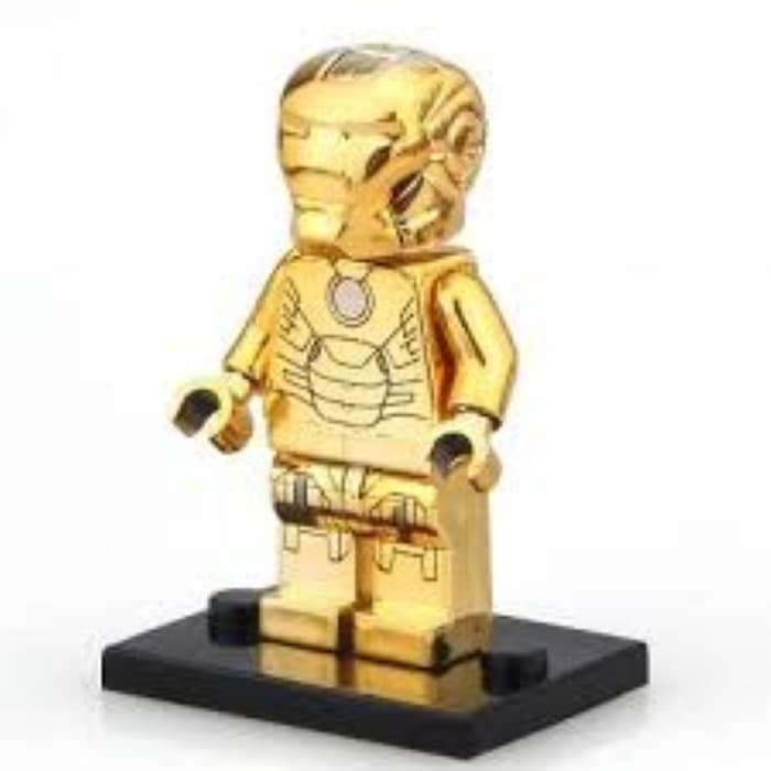 Marvel Ironman Iron Man Mark 21 Midas Chrome Action Mini Figure Minifig Brick