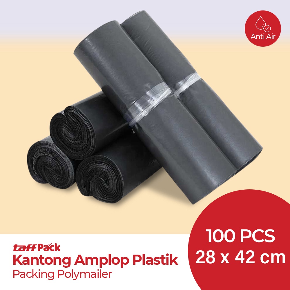 

TaffPACK Kantong Amplop Plastik Packing Polybag Recycle 100 PCS 28x42cm