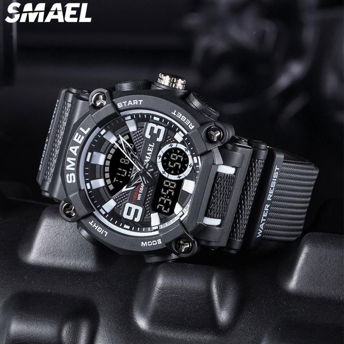 Jam Tangan Sport Analog Digital Pria Wanita Merk SMAEL 8052